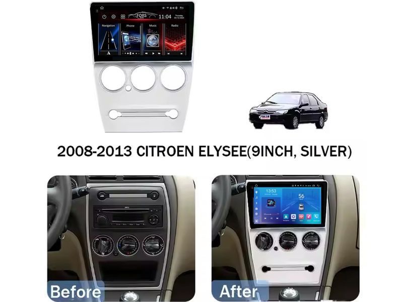 Штатна магнітола FORS.auto FS 2 ULTRA для Citroen C-Elysee (2+32Gb, 9&quot\;, silver) 2008-2013 FS-1981 фото