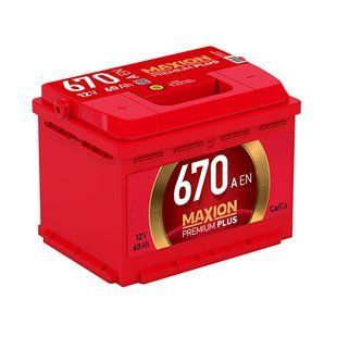 Автомобільний акумулятор MAXION Premium 60Аh 670A L+ (лівий +) 564958887197 фото