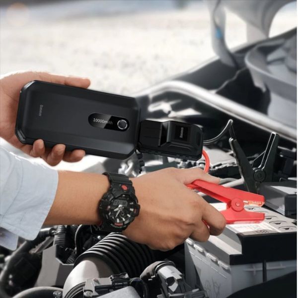 Імпульсний пусковий пристрій Baseus Jump Starter 12В 1000А для зарядки акумуляторних батарей 10Аг (CGNL020101) 12711 фото