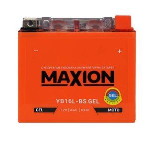Мото акумулятор MAXION Gel 12V 14A R+ (правый +) YB 16L-BS 564958889180 фото