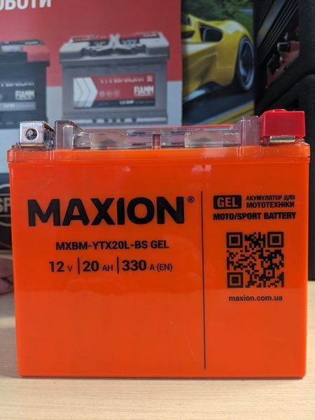 Мото акумулятор MAXION (HUAWEI) 24MXBM-YT20L-4 GEL (12V, 20Ah, 240A, -/+) 10011049 фото