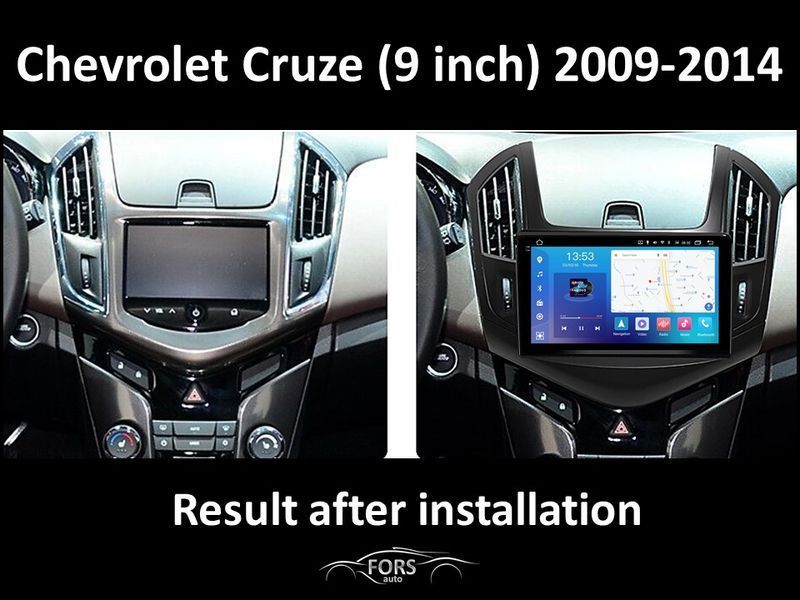 Штатна магнітола FORS.auto FS 4 MAX Qled для Chevrolet Cruze (4+32Gb, 9&quot\;) 2009-2014 FS-8234 фото