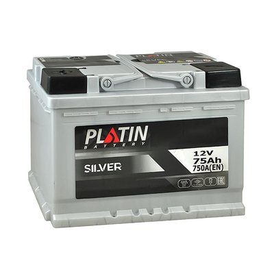 Автомобільний акумулятор PLATIN Silver 75Ah 750A L+ (лівий +) MF 564958891297 фото