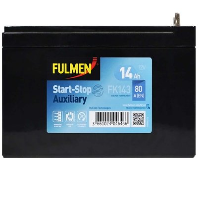 Допоміжний акумулятор FULMEN Start-Stop AGM 14Ah 80A L+ (лівий +) FK143 564958894823 фото