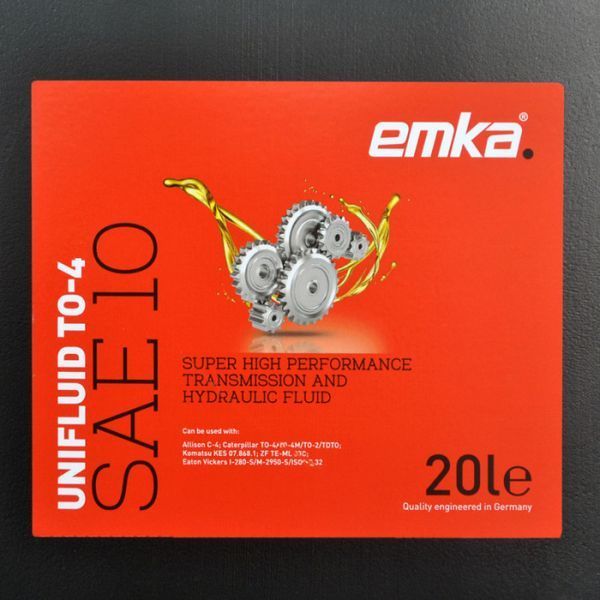 Гідравлічно-трансмісійна олива Emka Unifluid TO-4 SAE 10 20л 1022380 фото