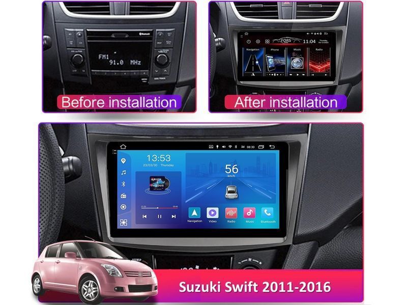 Штатна магнітола FORS.auto FS 2 ULTRA для Suzuki Swift (2+32Gb, 9&quot\;) 2011-2016 FS-1528 фото