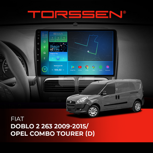 Штатна магнітола Torssen Fiat Doblo 2 263 09-15/Opel Combo Tourer (D) F98256 4G Carplay DSP 202307381 фото