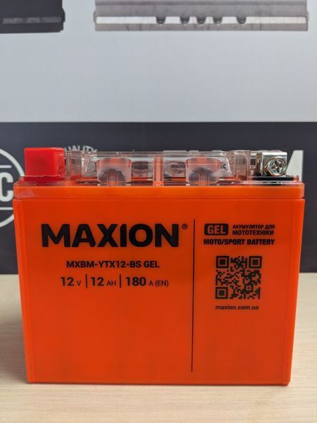Мото акумулятор MAXION (HUAWEI) 24MXBM-YTX12-BS GEL (12V, 12Ah, 180A, +/-) 10011051 фото
