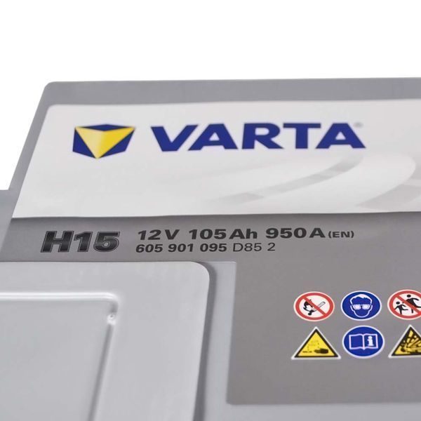 Автомобільний акумулятор VARTA Silver Dynamic AGM 105Ah 950А R+ (правий +) H15 564958891454 фото