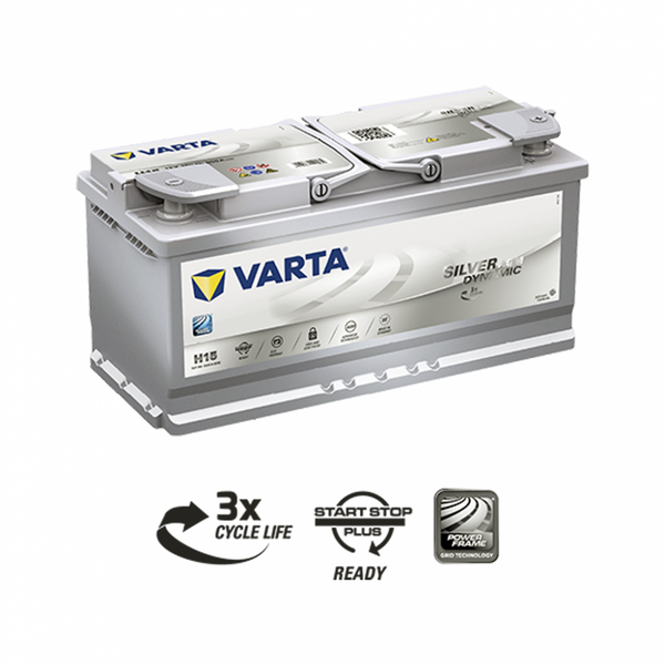 Автомобільний акумулятор VARTA Silver Dynamic AGM 105Ah 950А R+ (правий +) H15 564958891454 фото