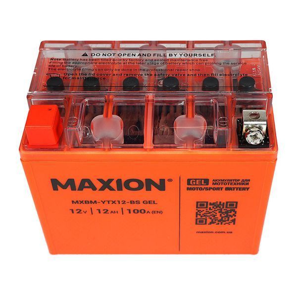 Мото акумулятор MAXION (HUAWEI) 24MXBM-YTX12-BS GEL (12V, 12Ah, 180A, +/-) 10011051 фото