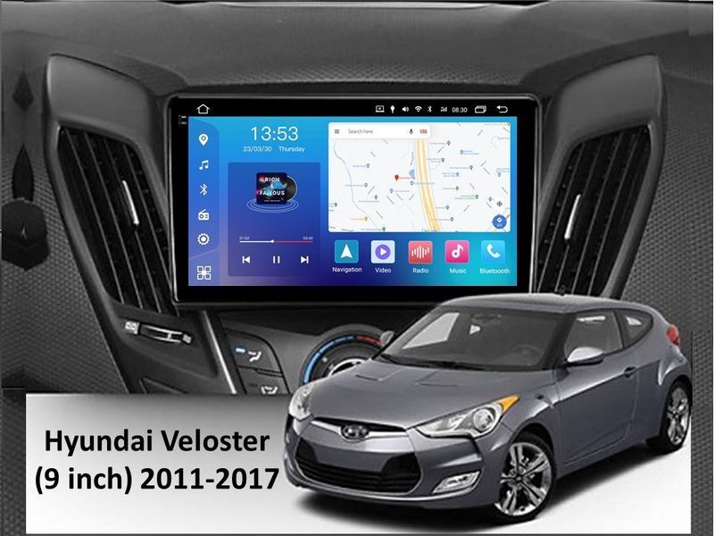 Штатна магнітола FORS.auto FS 6 MAX для Hyundai Veloster (6+128Gb, 9&quot\;) 2011-2017 FS-6218 фото