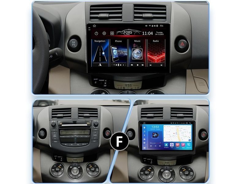 Штатна магнітола FORS.auto FS 2 PRO для Toyota RAV4 (2+32Gb, 9&quot\;) 2006-2012 FS-2277 фото