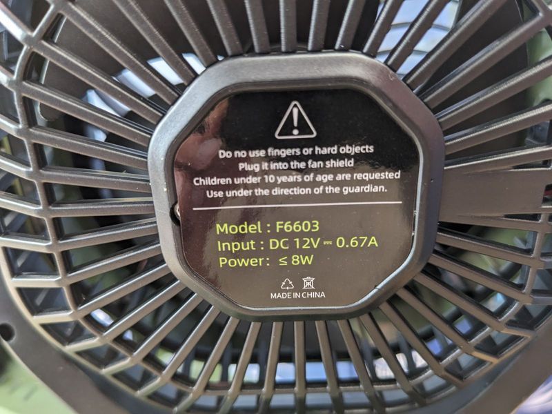 Автомобільний вентилятор з двома головками, 14 см (5V USB) 112806 фото