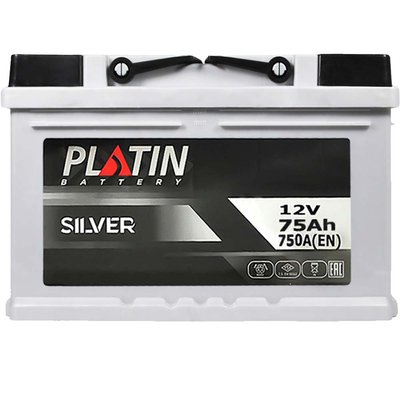 Автомобільний акумулятор PLATIN Silver 75Ah 750A R+ (правий +) MF LB3 564958893475 фото
