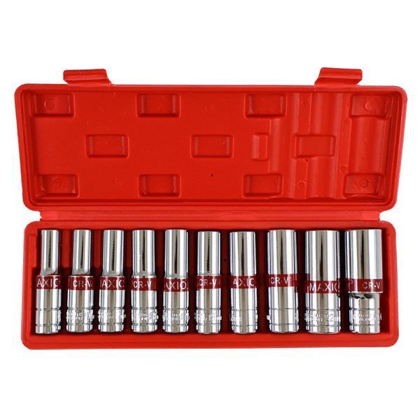 Набір довгих головок 1/2&rdquo;, 10 одиниць, Cr-V, MAXION MXTL- PCS10, (8-24мм) 13151 фото
