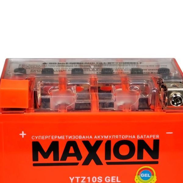 Мото акумулятор MAXION GEL 12V, 8,6A L+ (лівий +) YTZ 10S 564958894789 фото