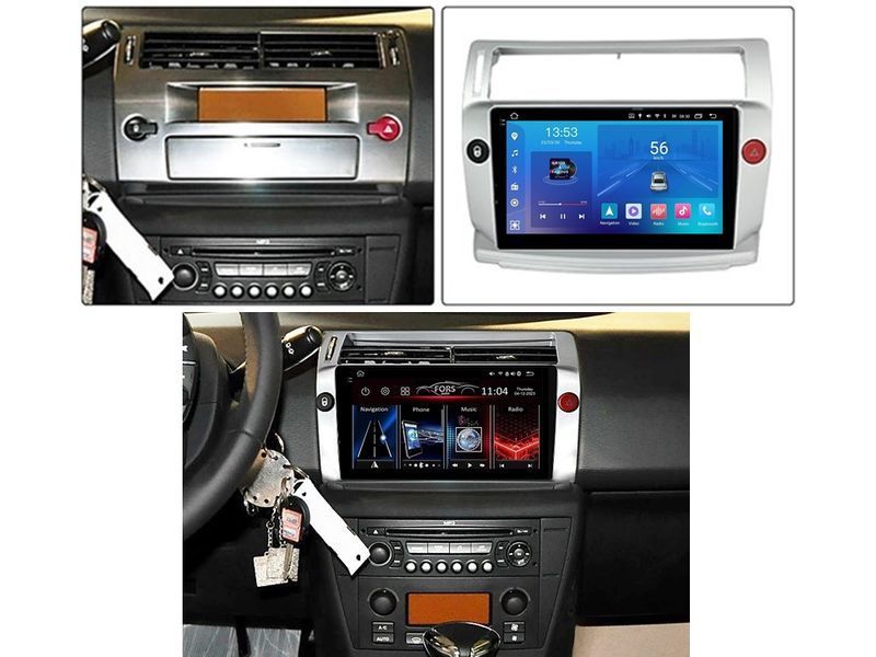 Штатна магнітола FORS.auto FS 2 ULTRA для Citroen C4 (2+32Gb, 9&quot\;) 2004-2011 FS-1616 фото