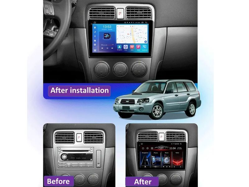 Штатна магнітола FORS.auto FS 4 MAX для Subaru Forester (4+32Gb, 9&quot\;) 2004-2008 FS-5008 фото