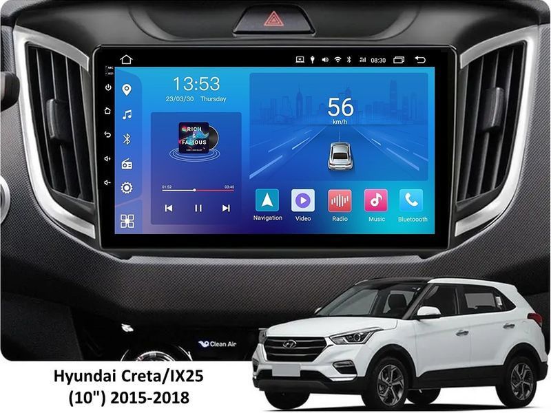 Штатна магнітола FORS.auto FS 1 LITE для Hyundai Creta/IX25 (1+32Gb, 10&quot\;) 2015-2018 FS-1096 фото
