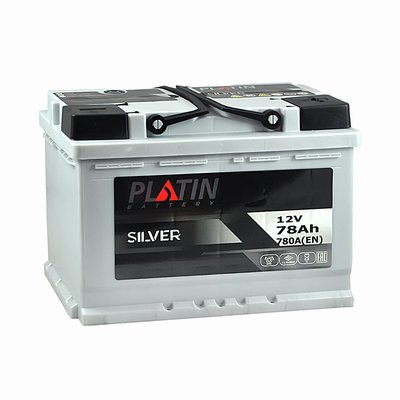 Автомобільний акумулятор PLATIN Silver 78Ah 780A R+ (правий +) MF 564958891262 фото