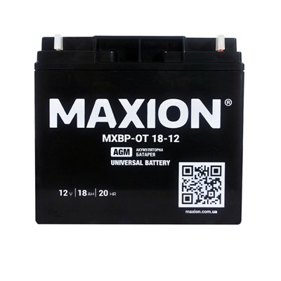 Акумулятор промисловий MAXION MXBP-OT 18-12 (12V, 18А) AGM (HUAWEI) 1022521 фото