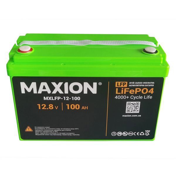 Комплект резервного живлення Інвертор+Акумулятор MAXION MXIN- XL1212 (12V, 1000W) з чистою синусоїдою / Літієвий акумулятор MAXION-100Ah ( LiFePO4) (12V, 1280W) 1022485 фото
