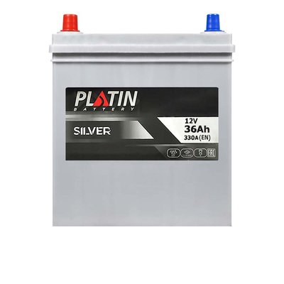 Автомобільний акумулятор PLATIN Silver Asia 36Ah 330A L+ (лівий) SMF NS40 т.к. 566125882955 фото