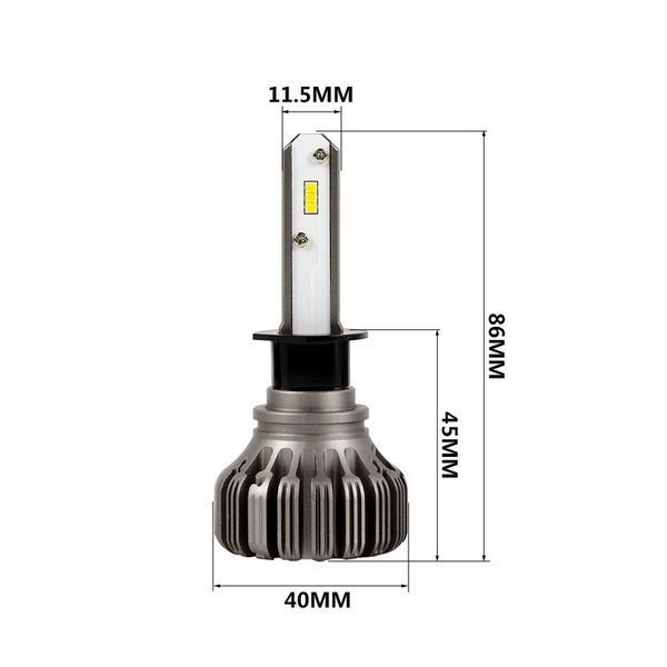 Автомобільні LED лампи H1 для авто Carlamp Night Vision Gen 2 Led автолампи 5000 Lm 5500K (NVGH1) 105110 фото