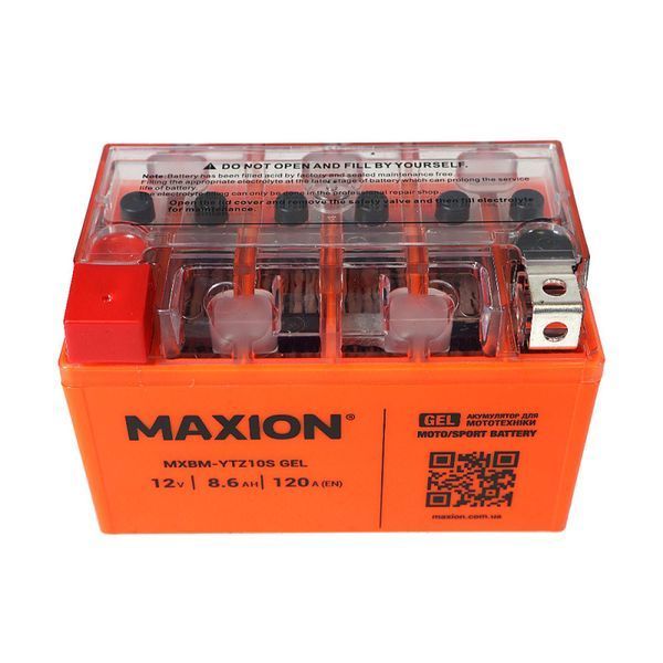 Мото акумулятор MAXION (HUAWEI) MXBM-YTZ10S GEL (12V, 8,6A) 10011059 фото