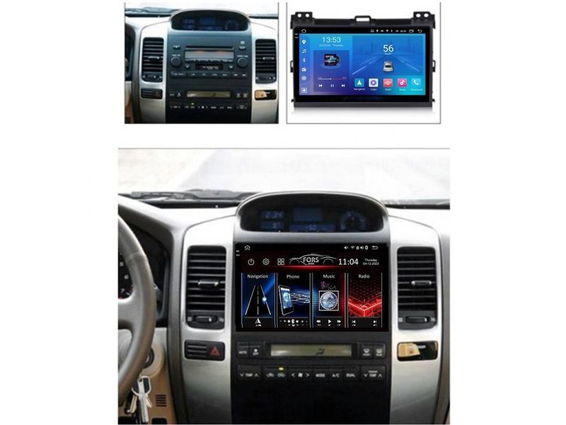 Штатна магнітола FORS.auto FS 2 ULTRA для Toyota Prado 120 (2+32Gb, 9&quot\;) 2004-2010 FS-1517 фото