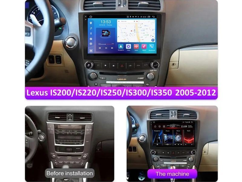 Штатна магнітола FORS.auto FS 4 PRO для Lexus IS200/IS220/IS250/IS300/IS350 (4+64Gb, 10&quot\;) 2005-2012 FS-4016 фото