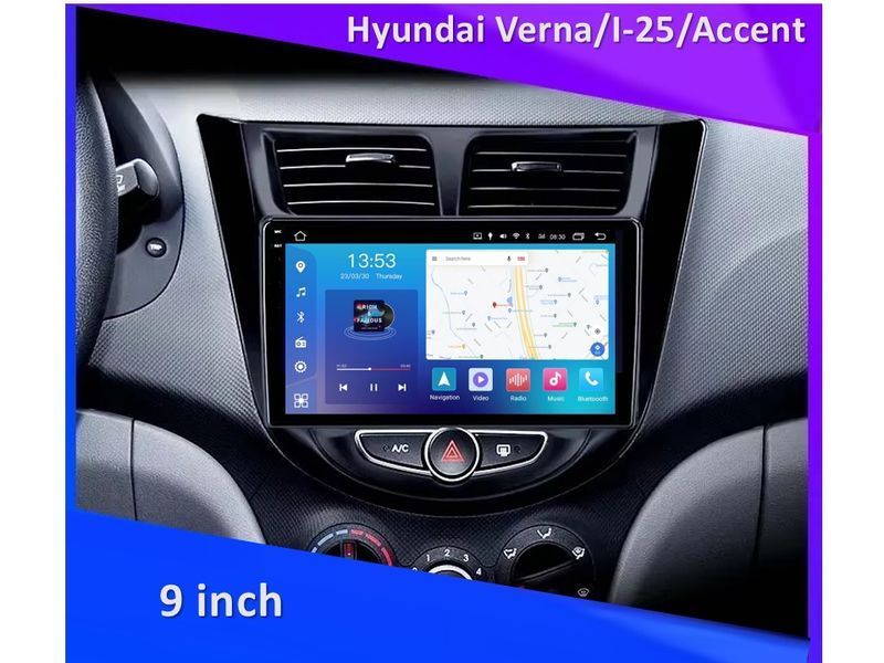 Штатна магнітола FORS.auto FS 4 MAX для Hyundai Verna/I-25/Accent (4+32Gb, 9&quot\;, black) 2010-2014 FS-5521 фото