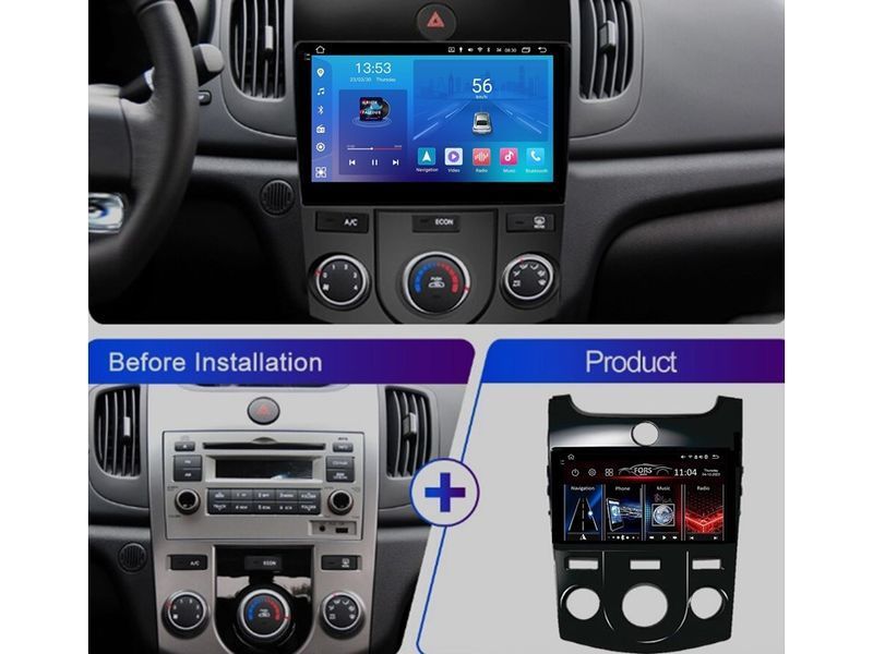 Штатна магнітола FORS.auto FS 2 ULTRA для Kia Forte/Cerato (2+32Gb, 9&quot\;, Manual AC) 2009-2012 FS-1861 фото