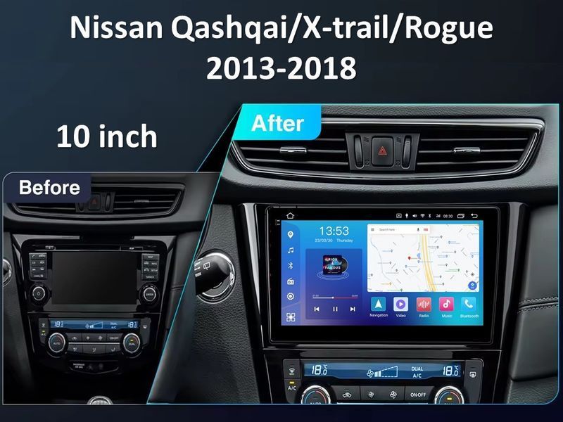 Штатна магнітола FORS.auto FS 2 PRO для Nissan Qashqai/X-trail/Rogue (2+32Gb, 10&quot\;) 2013-2018 FS-2055 фото