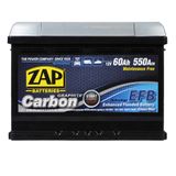 Автомобільний акумулятор ZAP Carbon EFB 60Аh 550А R+ (правий +) LB2 (560 08) h=175 564958888262 фото