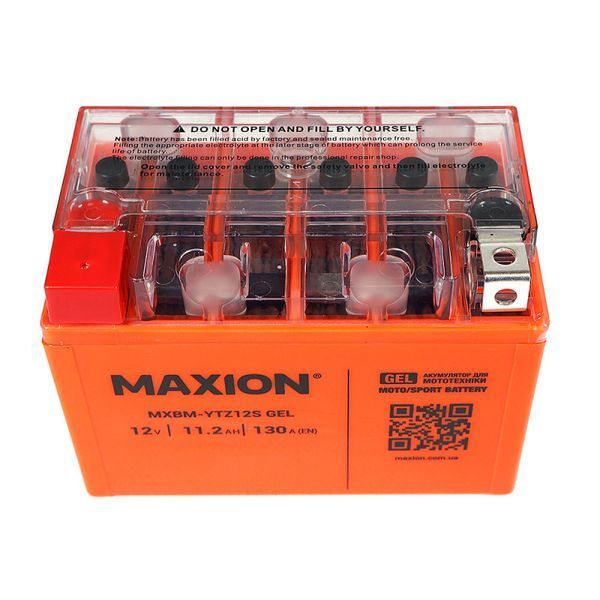 Мото акумулятор MAXION (HUAWEI) 24MXBM-YTZ12S GEL (12V, 11,2Ah, 200A, +/-) 10011060 фото