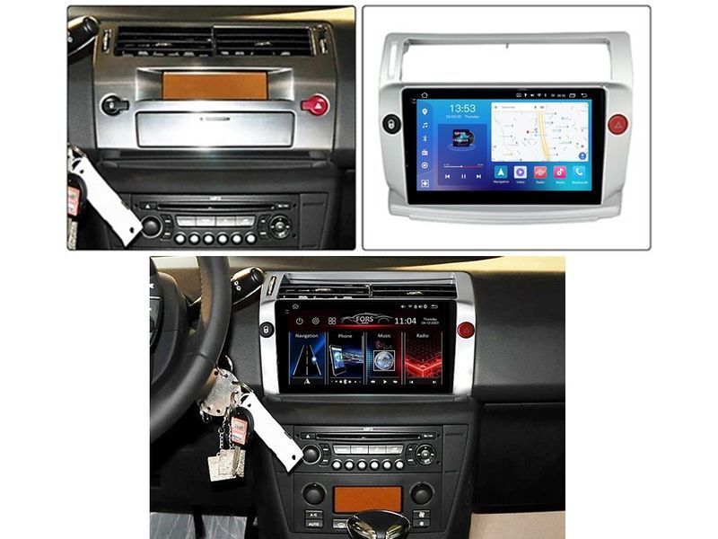 Штатна магнітола FORS.auto FS 4 PRO для Citroen C4 (4+64Gb, 9&quot\;) 2004-2011 FS-4113 фото