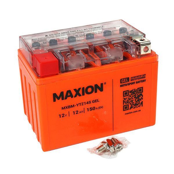Мото акумулятор MAXION (HUAWEI) MXBM-YTZ14S GEL (12V, 12Ah, 150A) 10011061 фото