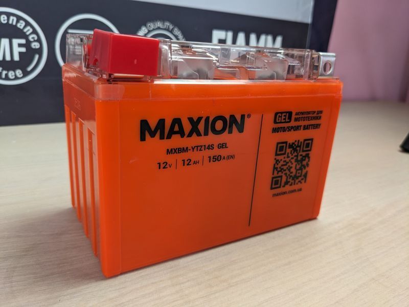 Мото акумулятор MAXION (HUAWEI) MXBM-YTZ14S GEL (12V, 12Ah, 150A) 10011061 фото