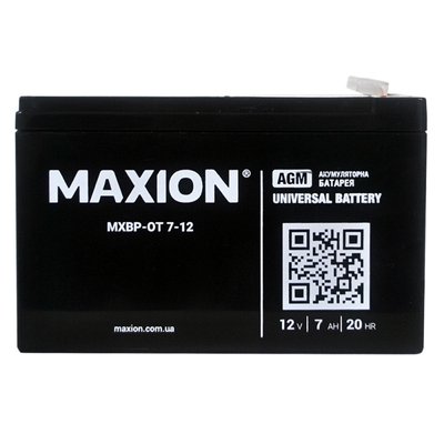 Акумулятор MAXION (HUAWEI) OT 7-12 12 V 7 Аh AGM 1022439 фото