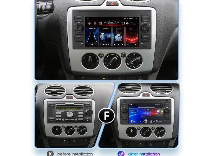 Штатна магнітола FORS.auto M150 Ford Focus/Mondeo/S-Max/C-Max/Kuga/Fiesta/Fusion (7 inch, 2+32Gb, black) 2007-2011 FS-8-M150 фото